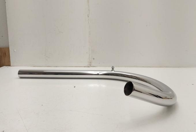 Matchless 350 Exhaust Pipe under Footrest 1 1/2" chrome 1946-48