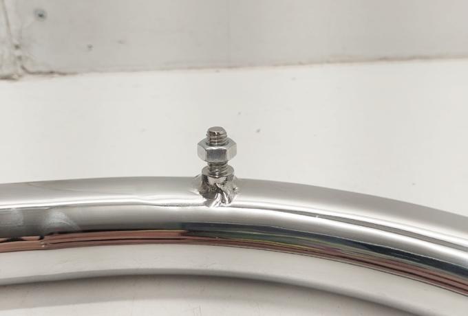 Matchless 350 Exhaust Pipe under Footrest 1 1/2" chrome 1946-48