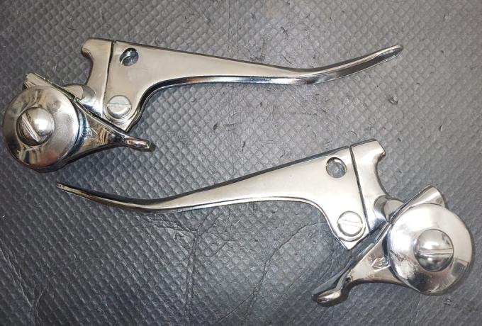 Brake- and Air/Choke Lever RHS combined +Clutch lever Doherty combined with Magnetolever 1" 25.4 mm. Doherty PAIR 