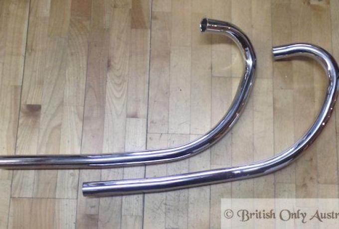 Norton Mod. 7 Exhaust Pipes, Swinging Arm 1 5/8" /Pair