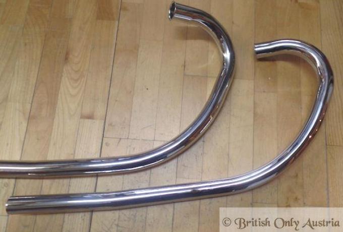 Norton Mod. 7 Exhaust Pipes, Swinging Arm 1 5/8" /Pair