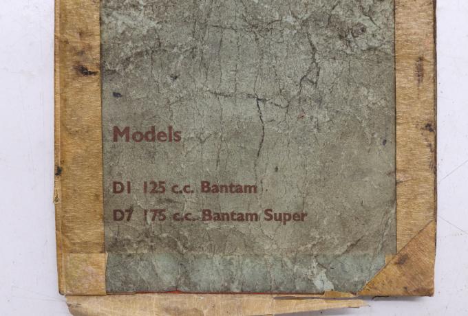 BSA Instruction Manual for D-Models 1960