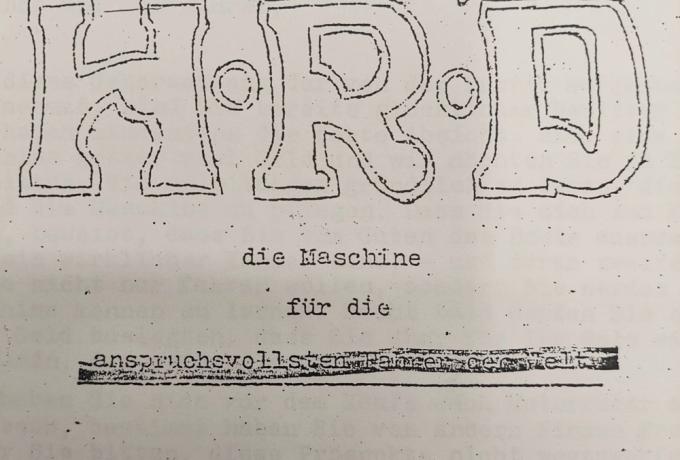 Vincent HRD Service Sheet in German Copy 