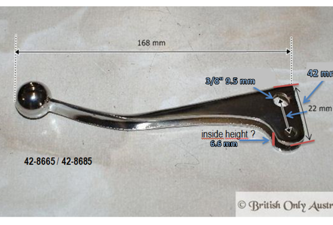 Clutch Lever ball ended 7/8" 22mm