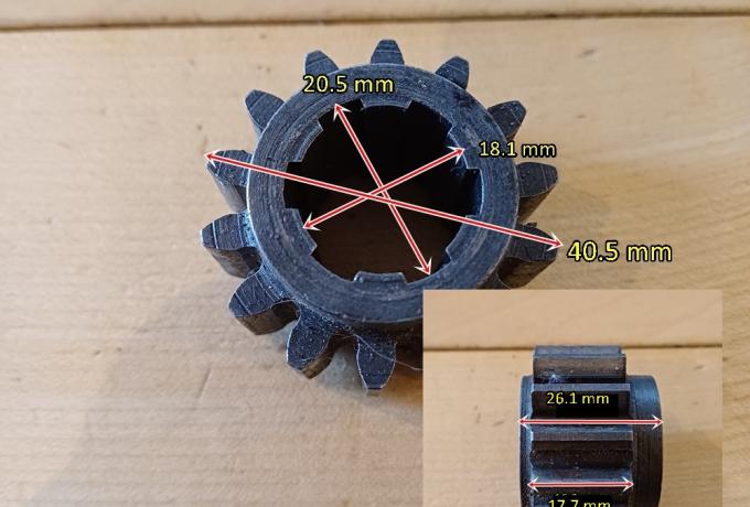  Norton Mainshaft 1st gear 14T. used