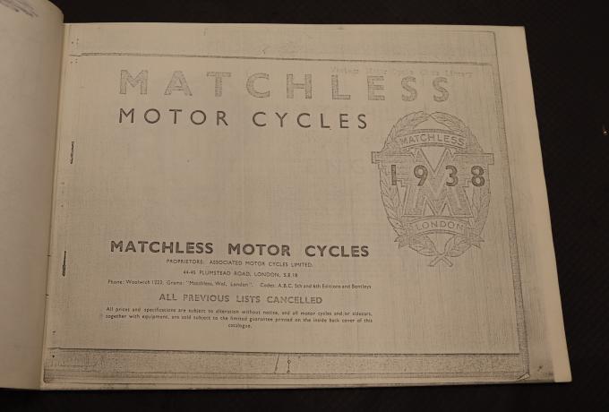 Matchless catalogue 1938 copy