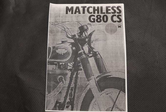 Matchless G80 CS Catalogue copy
