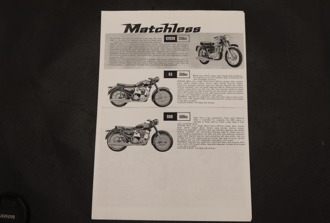 Matchless Catalogue copy