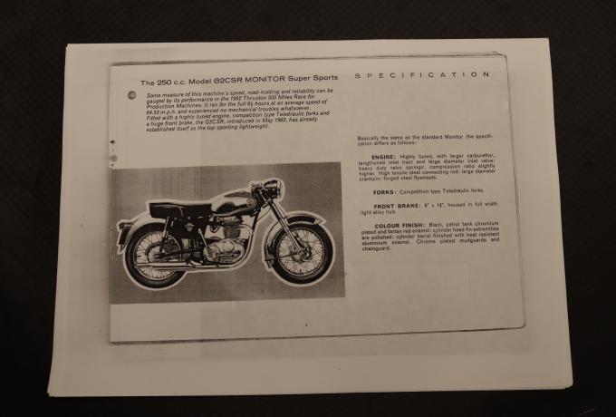 Matchless 1963 Catalogue copy