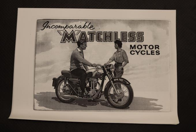 Matchless Motor cycles Catalogue copy