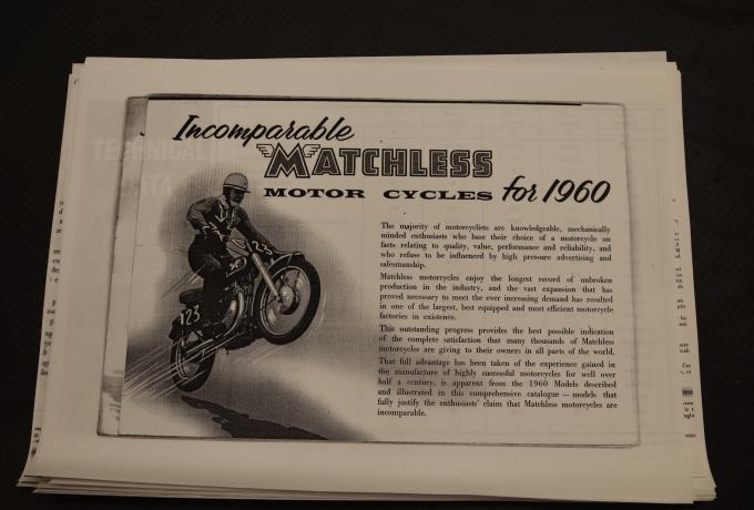 Matchless Motor cycles Catalogue copy