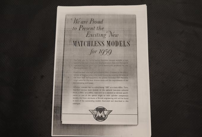 Matchless 1959 Catalogue copy