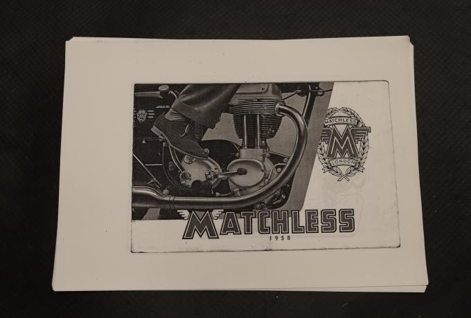 Matchless 1958 Catalogue copy