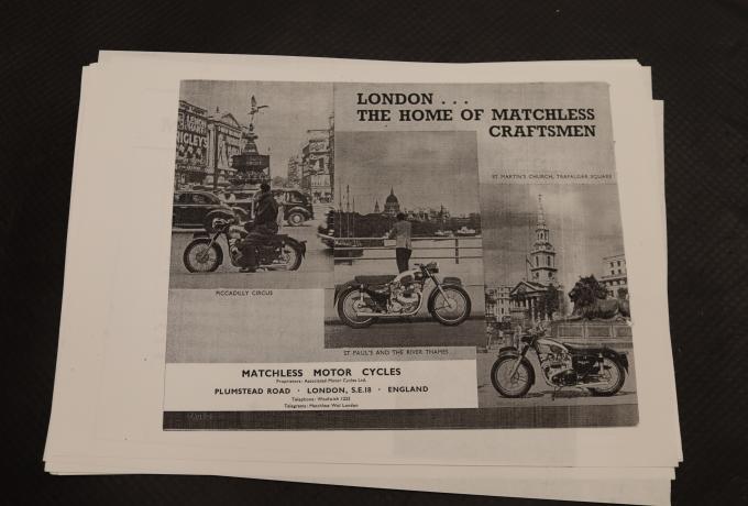 Matchless Clubman 1957 Catalogue copy