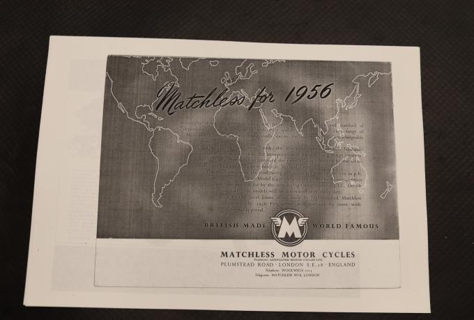 Matchless 1956 Catalogue copy