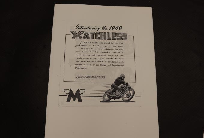 Matchless Clubman 1949 Catalogue copy