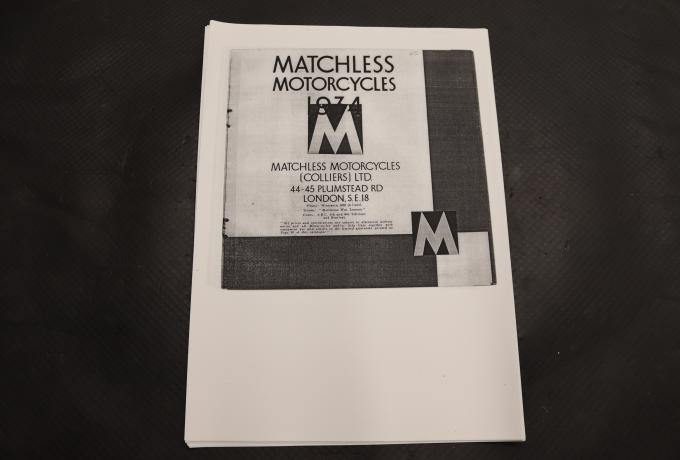 Matchless Motor Cycles Catalogue 1934
