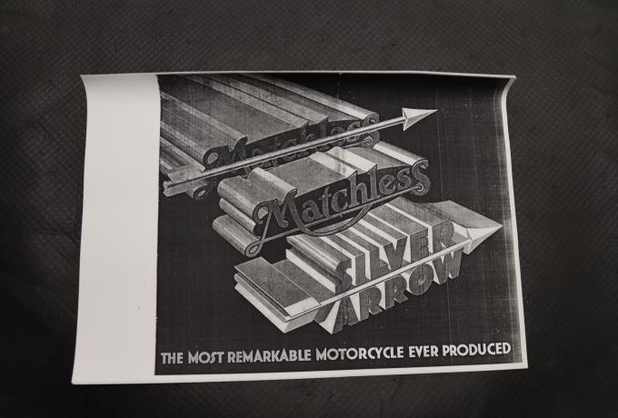 Matchless Silver Arrow Catalogue approx. 1930 copy