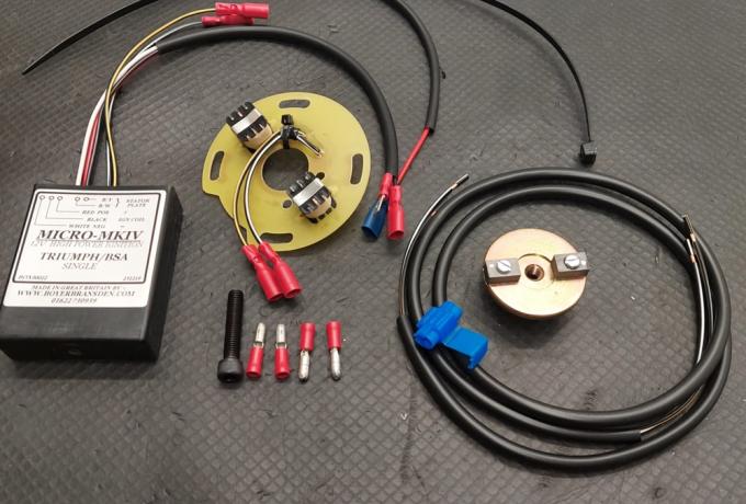 Boyer AJS/Matchless Single Side Points MKIV High Power Ignition 12v 3" Back Plate