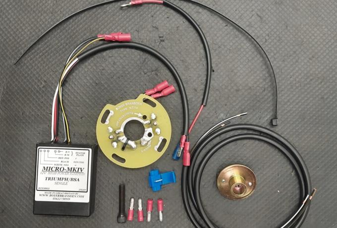 Boyer AJS/Matchless Single Side Points MKIV High Power Ignition 12v 3" Back Plate