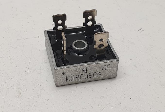 Gleichrichter. Positive Erdung