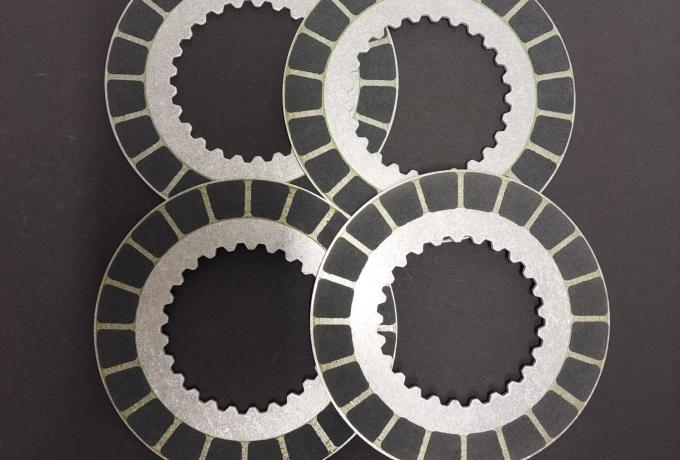 Norton Commando 750 Clutch Plate Set of 4, Bonded metal friction plates