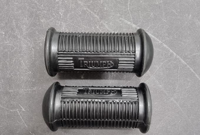 Triumph Footrest Rubbers with Logo