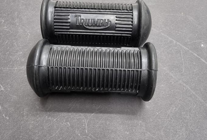 Triumph Footrest Rubbers with Logo