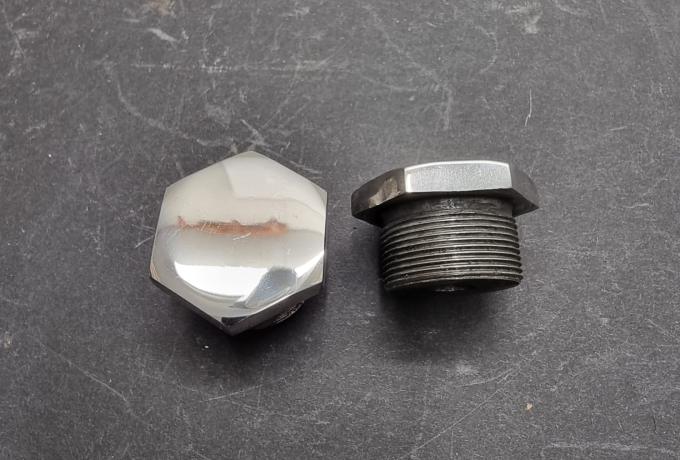 Norton Dominator Fork Top Nut Pair Stainless