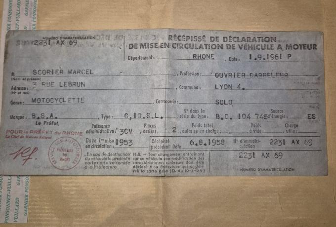 BSA C10 250 ccm 1953