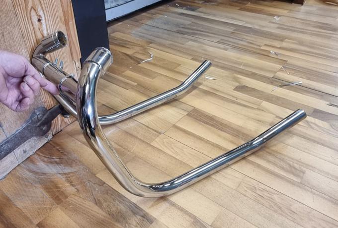 Norton Commando Balanced Exhaust Pipe Set. Stainless Steel