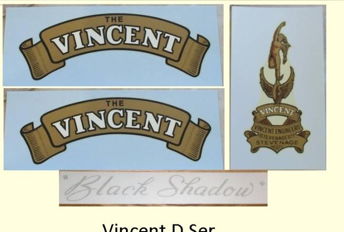 Vincent Black Shadow D Ser. Transfer/Sticker Set