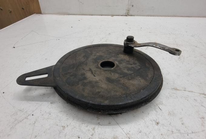 Ariel Brake Plate back with Brake Shoes 7" used