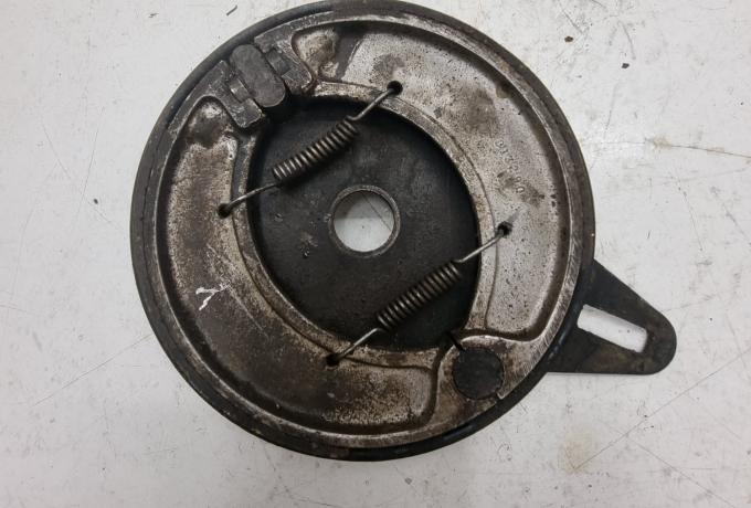 Ariel Brake Plate back with Brake Shoes 7" used
