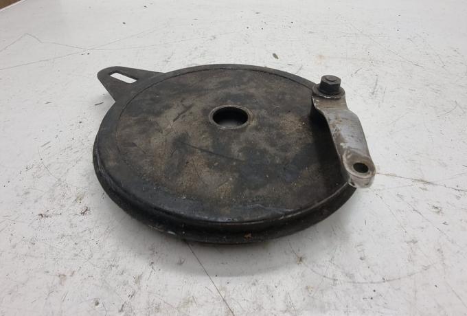 Ariel Brake Plate back with Brake Shoes 7" used