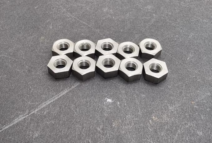 Nut Stainless Steel Set of 10. 1/4 BSF BSC 26 TPI