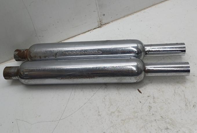 Bsa/Triumph Original Burgess Silencer Pair 41mm 1 5/8" NOS