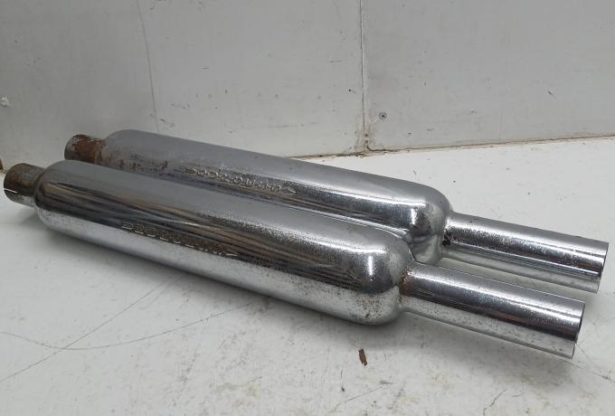 Bsa/Triumph Original Burgess Silencer Pair 41mm 1 5/8" NOS