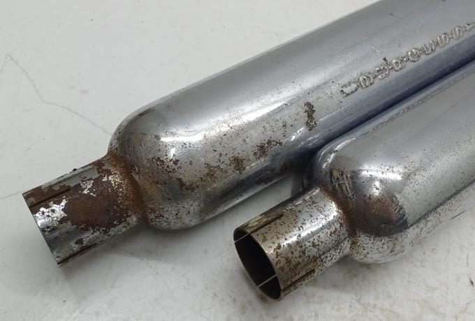 Bsa/Triumph Original Burgess Silencer Pair 41mm 1 5/8" NOS