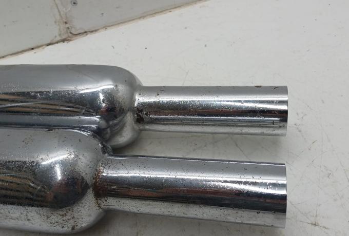 Bsa/Triumph Original Burgess Silencer Pair 41mm 1 5/8" NOS