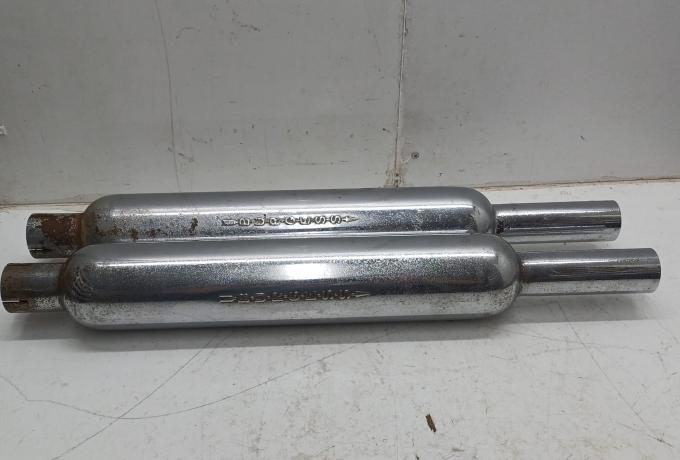 Bsa/Triumph Original Burgess Silencer Pair 41mm 1 5/8" NOS