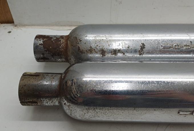 Bsa/Triumph Original Burgess Silencer Pair 41mm 1 5/8" NOS