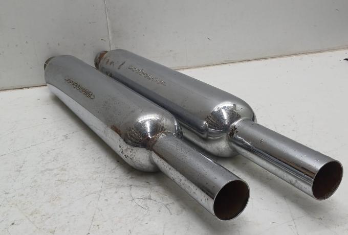 Bsa/Triumph Original Burgess Silencer Pair 41mm 1 5/8" NOS