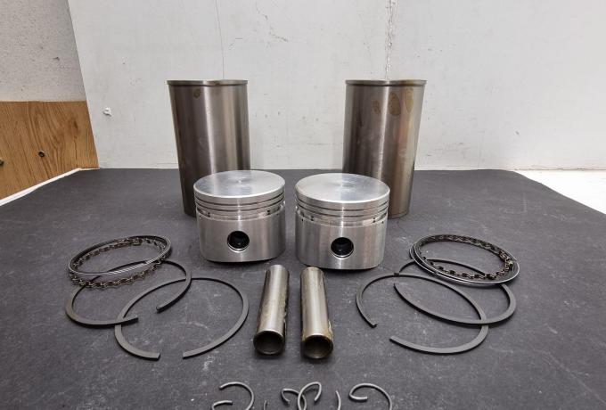 Norton Commando 850cc Cylinder Liner Pair with Piston Set  1973-77