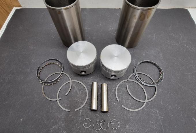 Norton Commando 850cc Cylinder Liner Pair with Piston Set  1973-77