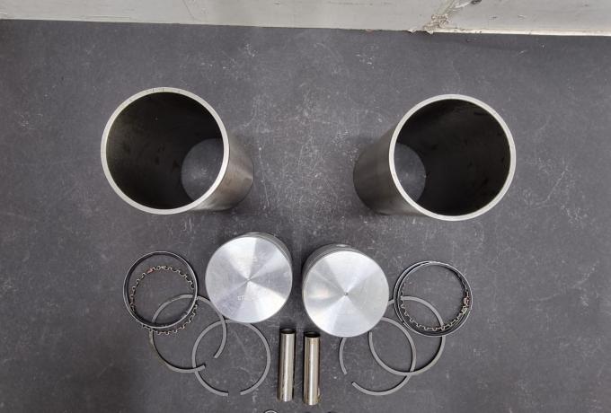 Norton Commando 850cc Cylinder Liner Pair with Piston Set  1973-77