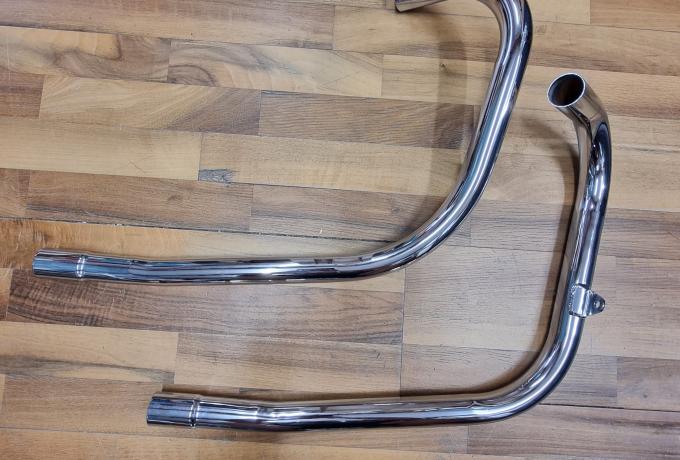 Triumph OIF Exhaust Pipes Pair Push In. Unbalanced 1972
