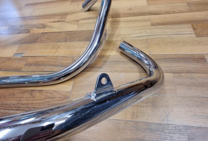 Triumph OIF Exhaust Pipes Pair Push In. Unbalanced 1972