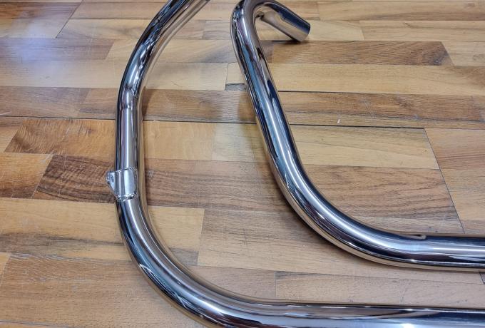 Triumph OIF Exhaust Pipes Pair Push In. Unbalanced 1972