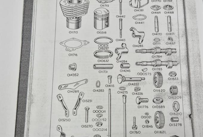 Matchless Super Clubman G9 Spares List 1952